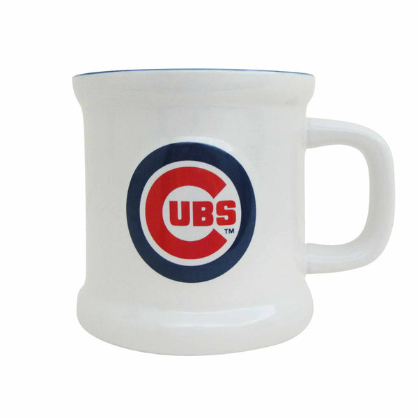 Chicago Cubs White Bullseye Embossed Mug