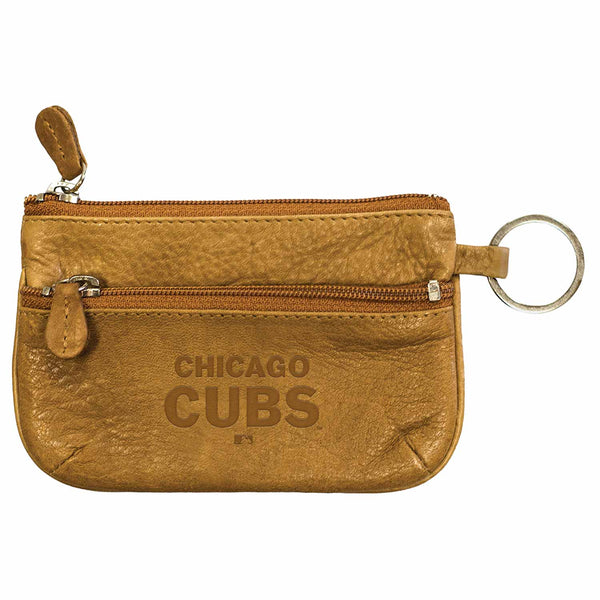 Chicago Cubs Tan Nappa Coin Case & ID Wallet