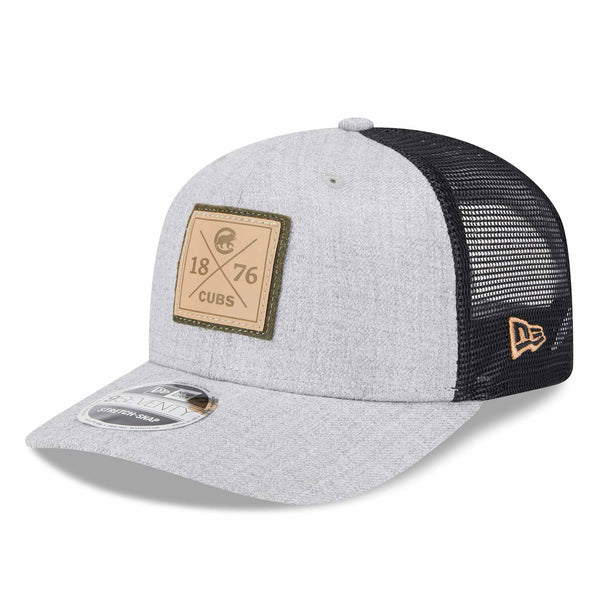 Chicago Cubs Heather Patch 9SEVENTY Stretch Snap Trucker Cap
