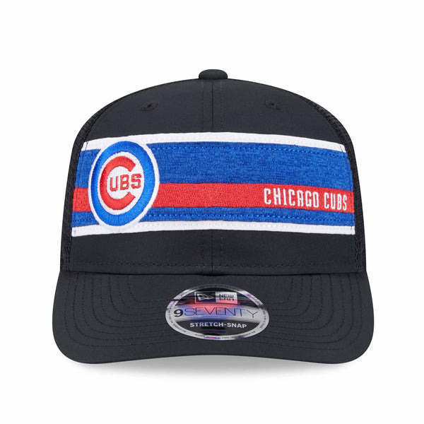 Chicago Cubs Trucker Stripe 9SEVENTY Stretch Snap Trucker Cap