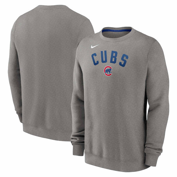 Chicago Cubs Nike Classic Twill Crew Sweatshirt Grey