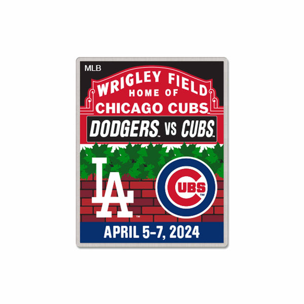Chicago Cubs vs. Los Angeles Dodgers 2024 Series Pin
