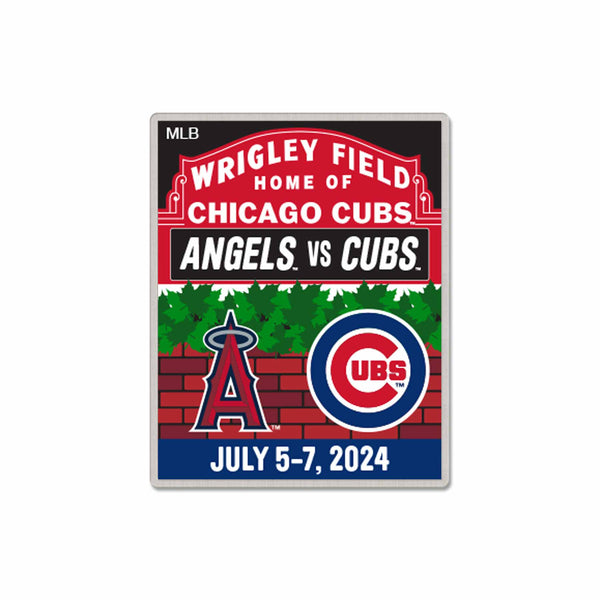 Chicago Cubs vs. Los Angeles Angels 2024 Series Pin