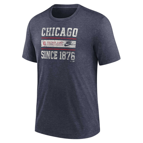 Chicago Cubs Cooperstown Local Stack Nike Triblend Tee