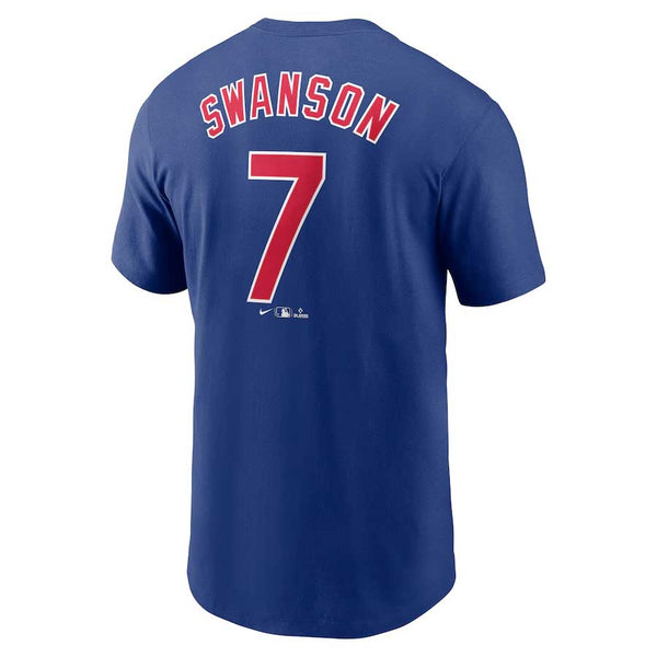 Chicago Cubs Dansby Swanson Fuse Name and Number T