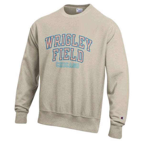 Wrigley Field Champion Reverse Weave Oatmeal Crewneck Sweatshirt