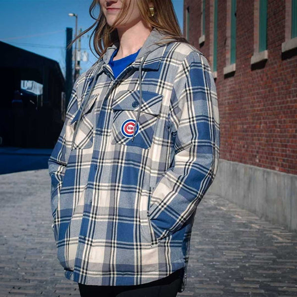 Chicago Cubs Fullback Plaid Hooded Jacket