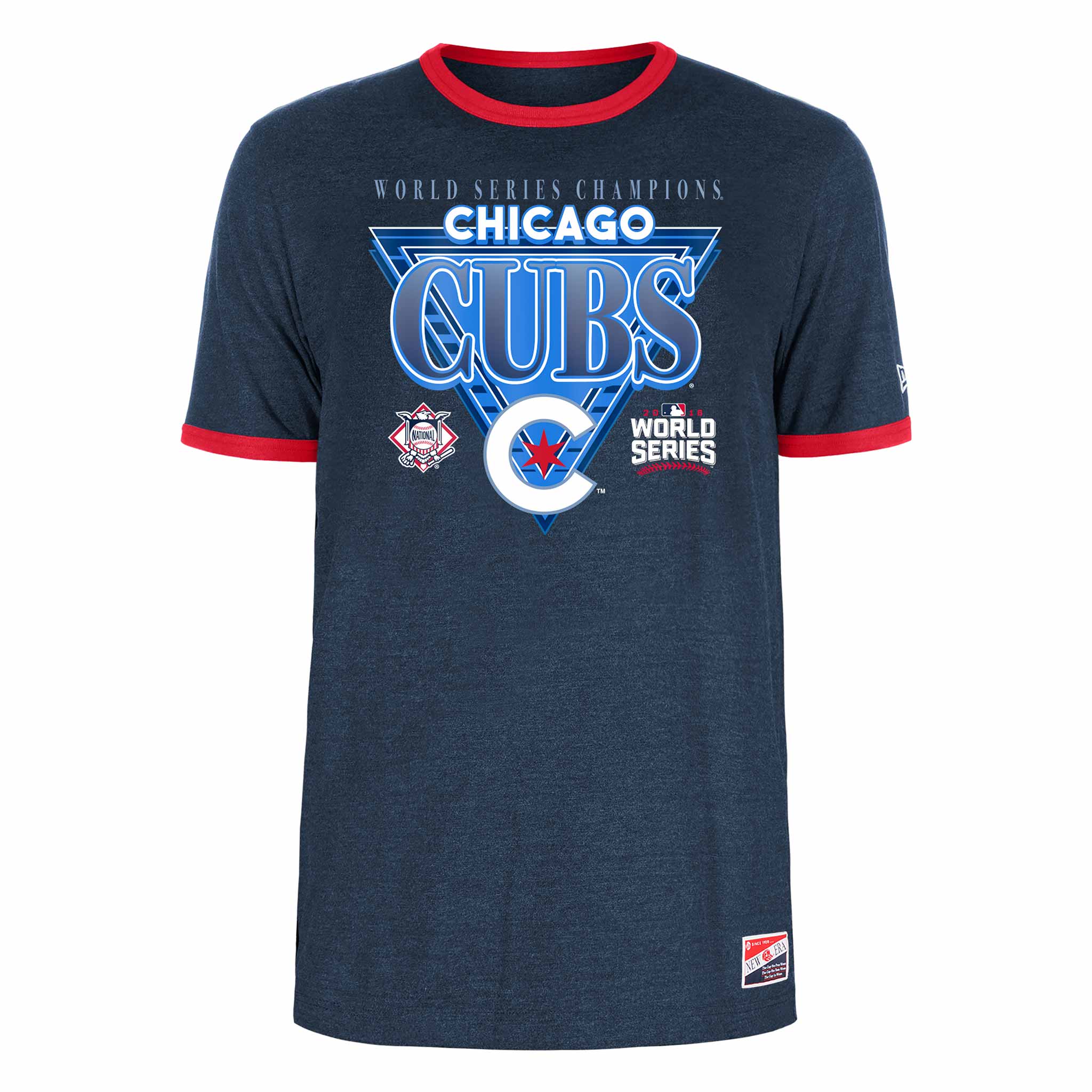 Chicago Cubs City Connect Triangle Ringer T Shirt