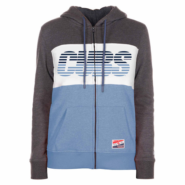 Chicago Cubs Ladies City Connect Full Zip Hooded Sweatshirt