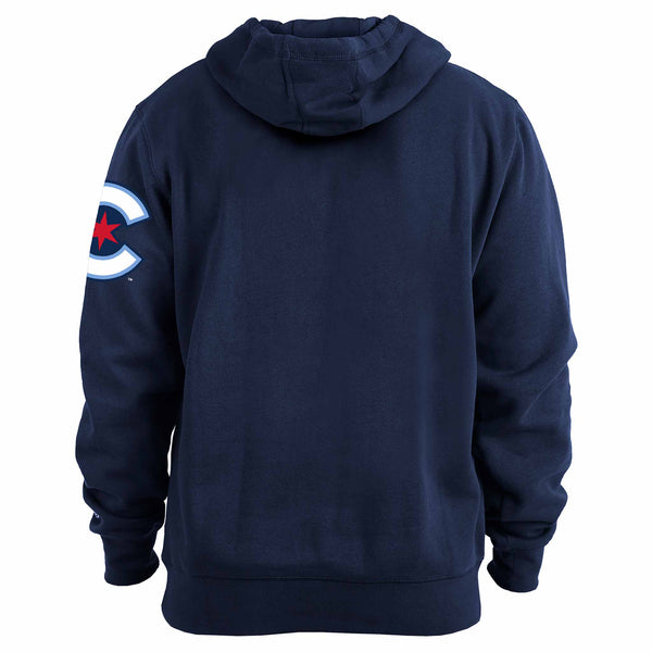 Chicago Cubs City Connect Navy Baseball Hooded Sweatshirt