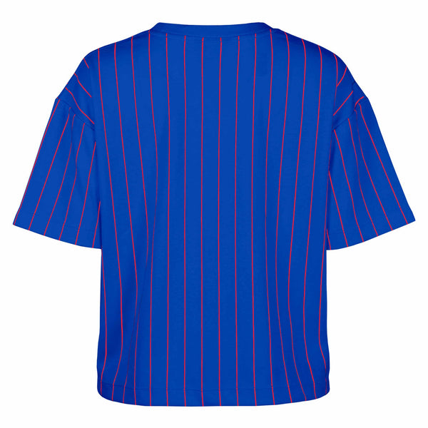 Chicago Cubs Women's Pinstripe Team Color T Shirt