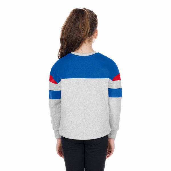 Chicago Cubs Youth Girls Two Tone Crew Sweatshirt