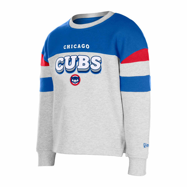 Chicago Cubs Youth Girls Two Tone Crew Sweatshirt