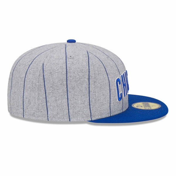 Chicago Cubs Pinstripe Grey Chicago 5950 Fitted Cap
