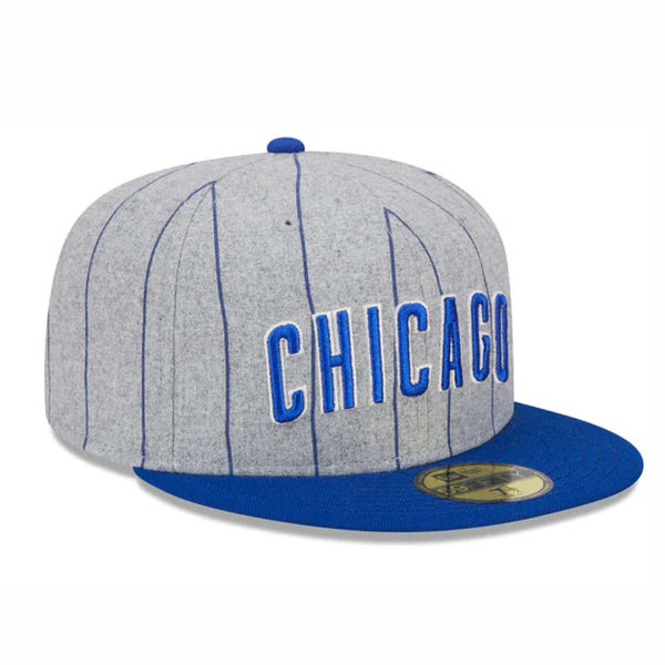 Chicago Cubs Pinstripe Grey Chicago 5950 Fitted Cap