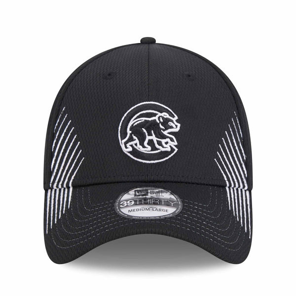 Chicago Cubs 3930 Active Black Walking Bear Stretch Fit Cap
