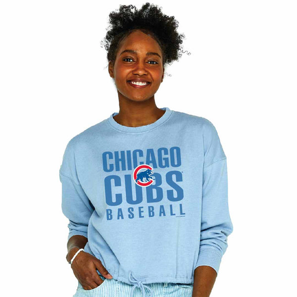 Chicago Cubs Ladies Powder Essential Crew Neck Sweatshirt