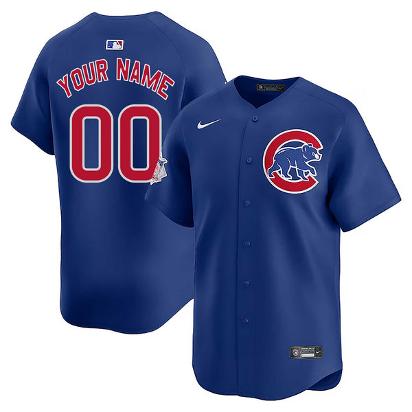 Chicago Cubs Customized Alternate Youth Nike Vapor Limited Replica Jersey W/ Authentic Lettering