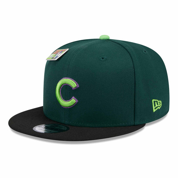 Chicago Cubs New Era Big League Chew 2024 9FIFTY Green Black Snap Back Cap