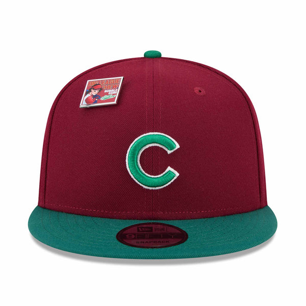 Chicago Cubs New Era Big League Chew 2024 9FFIFTY Red Green Snap Back Wrigleyville Sports