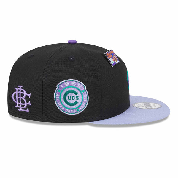Chicago Cubs New Era Big League Chew 2024 9FFIFTY Black Purple Snap Back Cap