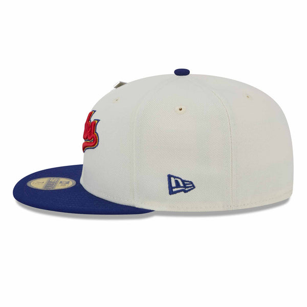 Chicago Cubs New Era Big League Chew 2024 59FIFTY White Royal Fitted Cap