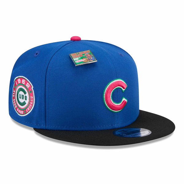 Chicago Cubs New Era Big League Chew 2024 9FFIFTY Blue Black Snap Back Cap