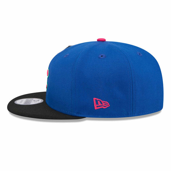 Chicago Cubs New Era Big League Chew 2024 9FFIFTY Blue Black Snap Back Cap