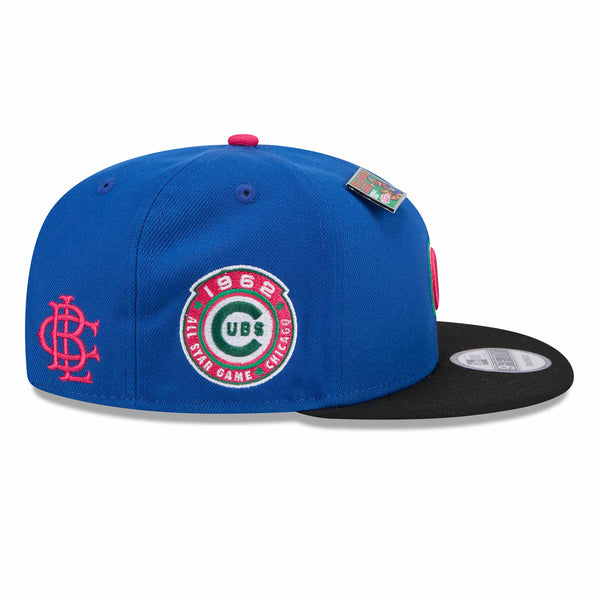 Chicago Cubs New Era Big League Chew 2024 9FFIFTY Blue Black Snap Back Cap