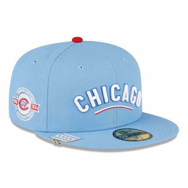 Chicago Cubs Baby Blue City Flag 59FIFTY Fitted Cap