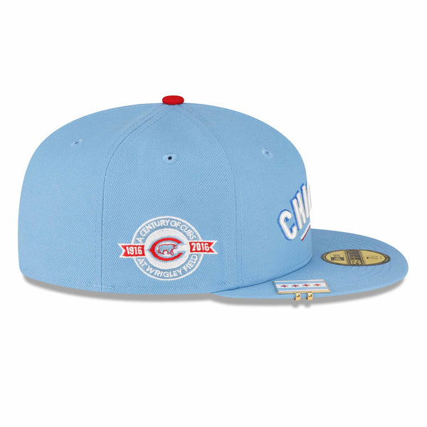 Chicago Cubs Baby Blue City Flag 59FIFTY Fitted Cap