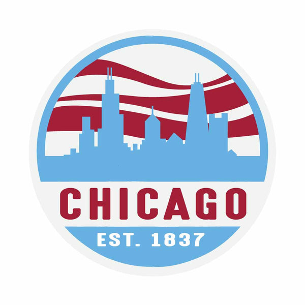Chicago Skyline EST 1837 Sticker