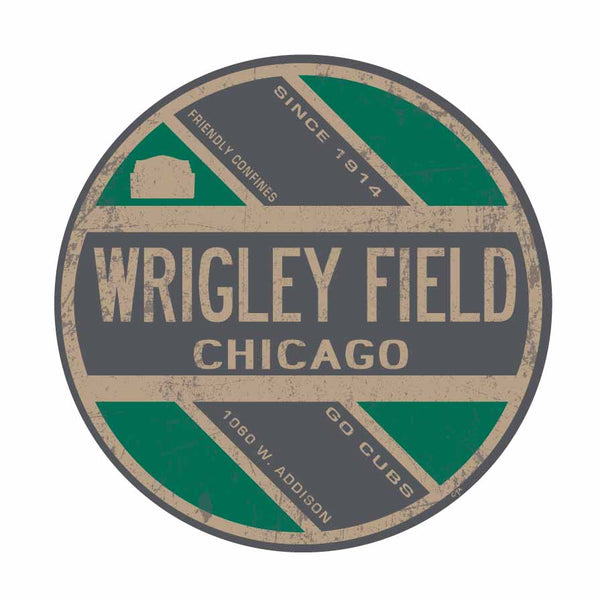 Wrigley Field Grey/Green Since 1914 Sticker