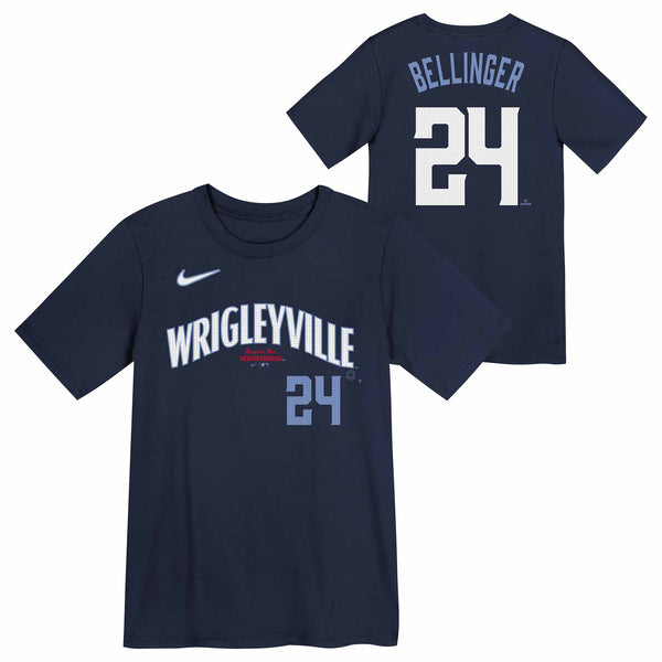 Chicago Cubs Youth Cody Bellinger City Connect Nike Fuse Name and Number T-Shirt