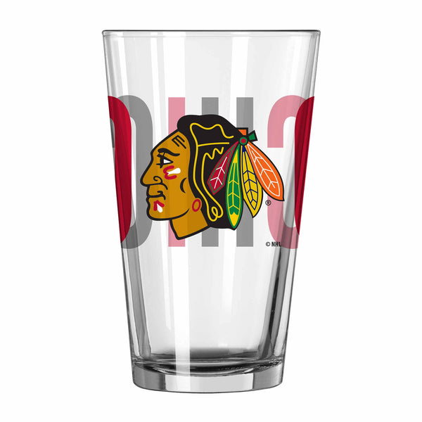 Chicago Blackhawks Overtime Pint Glass