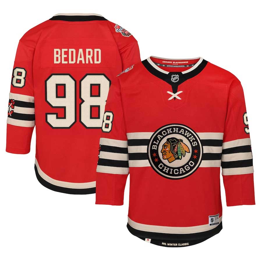 Chicago Blackhawks Connor Bedard 2025 Winter Classic Preschool Premier  Jersey