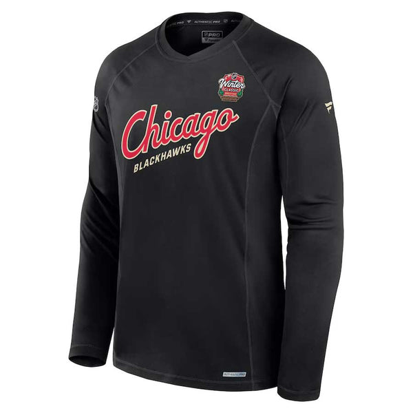 Chicago Blackhawks 2025 Winter Classic Authentic Pro Long Sleeve Tech T Shirt