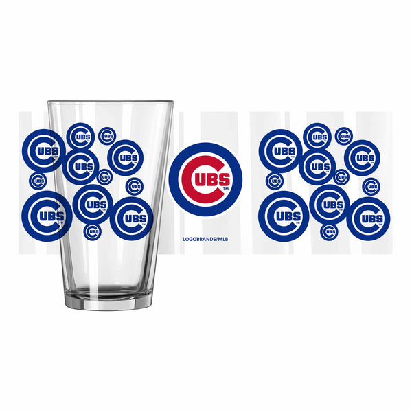 Chicago Cubs 16oz Scatter Pint Glass