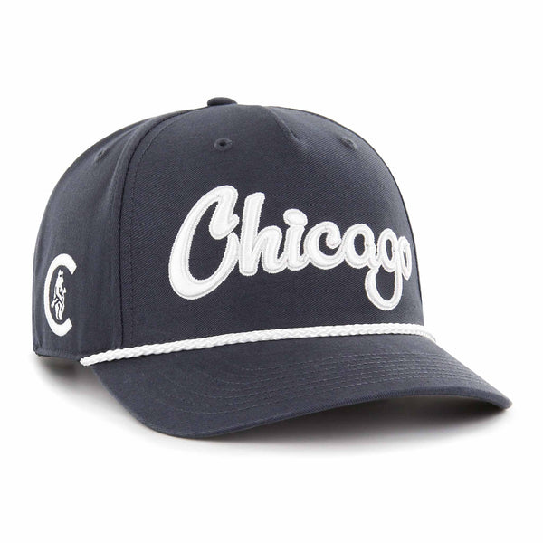 Chicago Cubs 47 Brand Cooperstown Vinatge Navy Overhand Script MVP Adjustable Cap