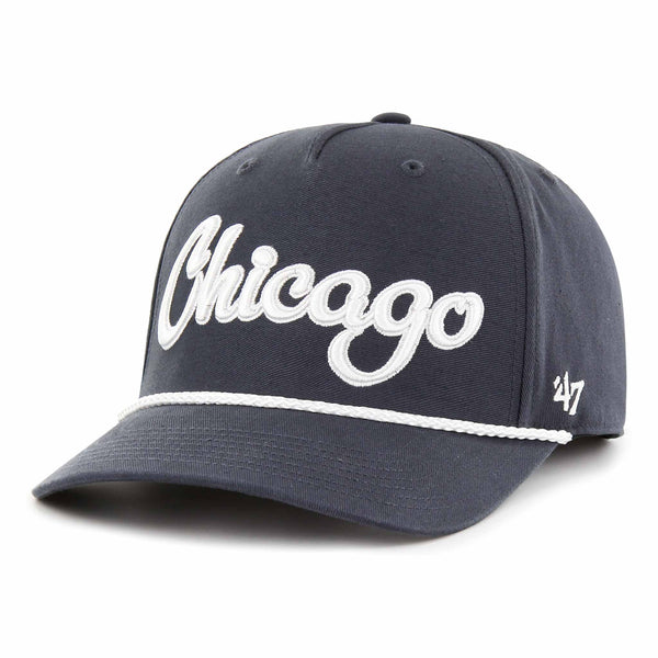 Chicago Cubs 47 Brand Cooperstown Vinatge Navy Overhand Script MVP Adjustable Cap