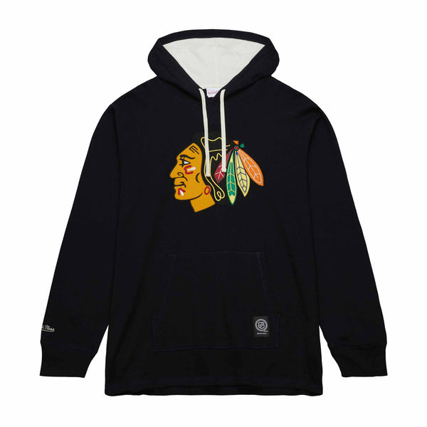 Chicago Blackhawks Mitchell & Ness Thermal Lightweight Hooded Sweatshirt