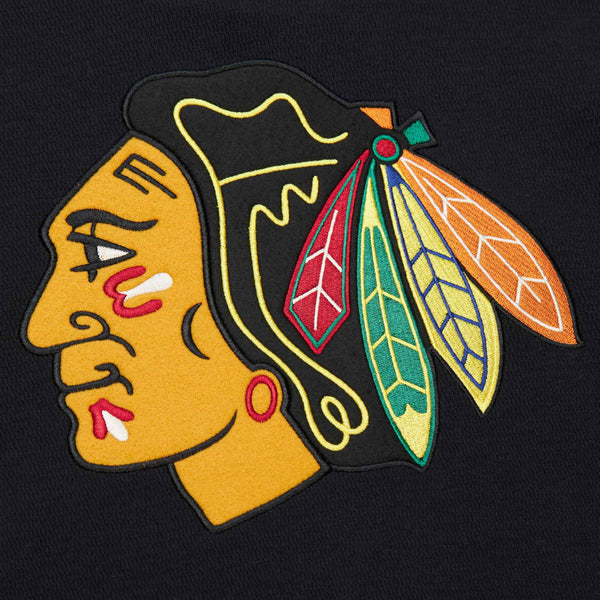 Chicago Blackhawks Mitchell & Ness Thermal Lightweight Hooded Sweatshirt