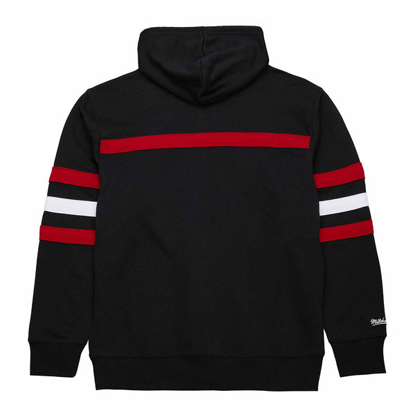 Chicago Blackhawks Mitchell & Ness Black Head Coach Hooded Sweatshirt