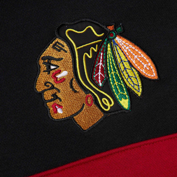 Chicago Blackhawks Mitchell & Ness Black Head Coach Hooded Sweatshirt