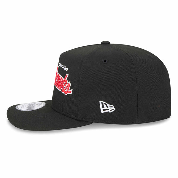 Chicago Blackhawks New Era 9FIFTY Black Indian Head Script Snapback Adjustable Cap