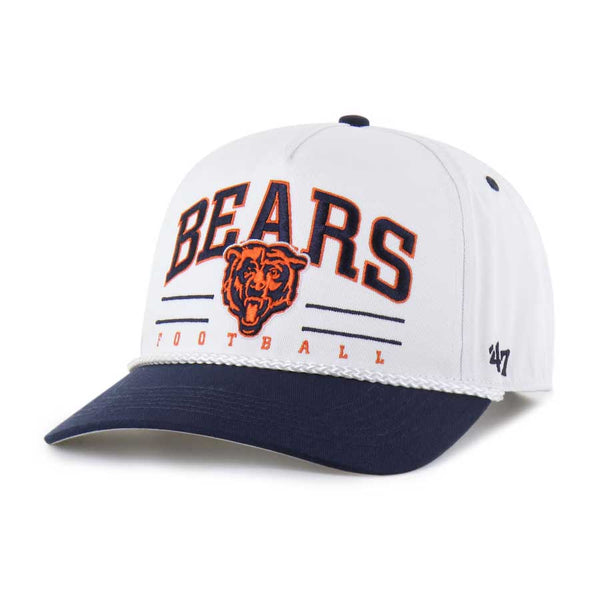 Chicago Bears 47 Brand White Roscoe Hitch Adjustable Cap