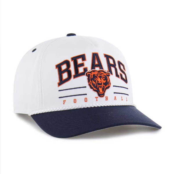 Chicago Bears 47 Brand White Roscoe Hitch Adjustable Cap