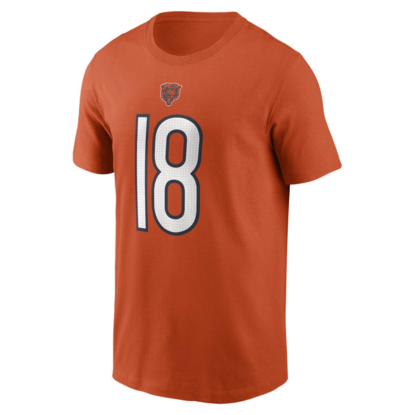 Chicago Bears Caleb Williams Orange Essential Name & Number T Shirt