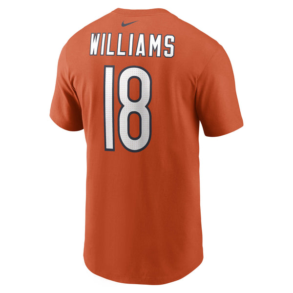 Chicago Bears Caleb Williams Orange Essential Name & Number T Shirt