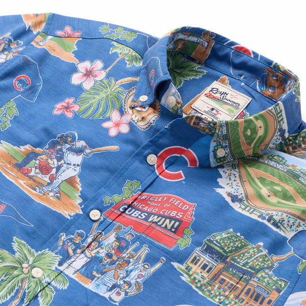 Chicago Cubs Reyn Spooner Royal Scenic Hawaiian Shirt
